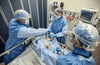 Frederick Leung, Dr. Jurgita Markus and Jeffrey Lainez at Mississauga Hospital on April 17.