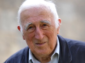 The founder of the Communaute de l'Arche (Arch community) Jean Vanier at his home in Trosly-Breuil, northern France in 2014.
