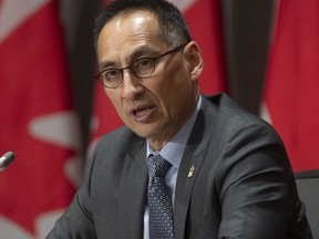 Deputy Chief Public Health Officer Howard Njoo responds to a question during a daily news conference, Friday, May 1, 2020 in Ottawa. The Public Health Agency of Canada says it is still looking into the possibility of collecting race-based data on COVID-19, despite months of calls from advocates for a clearer picture of who is contracting the disease.THE CANADIAN PRESS/Adrian Wyld