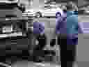 A still image from a video taken by a bystander on May 25, 2020, shows Minneapolis police officer Derek Chauvin arresting George Floyd. Chauvin has been arrested in Floyd's death.