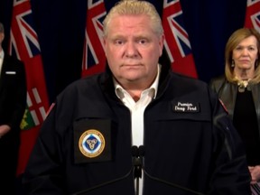 Doug Ford blasted protesters in a news conference last week, calling them a 'bunch of yahoo's for objecting against COVID-19 lockdowns.