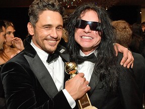 Actors James Franco (L) and Tommy Wiseau attend the 75th Golden Globes post-party on January 7, 2018 in Beverly Hills, California.