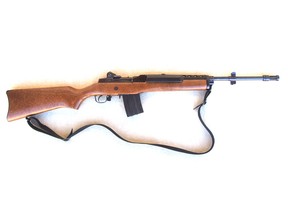 A Ruger Mini-14, similar to the one used by killer Marc Lepine in the Ecole Polytechnique massacre  in 1989. Prime Minister Justin Trudeau cited the  fatal shootings of the 14 women as part of the reason for new gun-control measures introduced Friday in Ottawa.