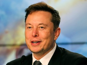 SpaceX founder and chief engineer Elon Musk speaks at a post-launch news conference in Cape Canaveral, Florida, U.S. January 19, 2020.