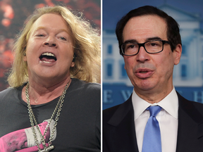 Axl Rose and Steven Mnuchin.