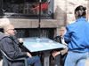 A couple orders beers on the King’s Head Pub patio in downtown Winnipeg, on May 4, 2020.