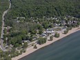 An aerial view of Turkey Point, Ontario a popular beach destination on Lake Erie. Photographed on Tuesday May 31, 2016.