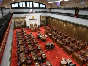 The Senate of Canada building and Senate Chamber are pictured in Ottawa on Monday, Feb. 18, 2019. The Senate is staying closed for two more weeks, not planning to sit again until June 16.