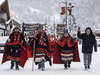 Wet’suwet’en Hereditary Chiefs who oppose the Costal Gaslink pipeline take part in a rally in Smithers B.C., on Jan. 10, 2020.