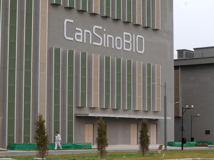  Chinese vaccine maker CanSino Biologics’ sign is pictured on its building in Tianjin, China November 20, 2018.