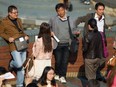 Single men and women gather to chat as thousands of Chinese unmarried people gather at a "singles fair" organised by a wedding planning agency, to look for their potential mates in Shanghai. China's birthrate remains stubbornly low, creating a demographic crisis that could hinder economic growth for decades to come.