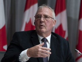 Public Safety and Emergency Preparedness Minister Bill Blair responds to a question during a news conference Tuesday June 9, 2020 in Ottawa.