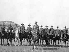 An Alberta Provincial Police mounted troop.