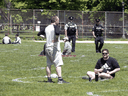 Park-goers at Trinity-Bellwoods Park in Toronto, after the city painted it with more than a hundred social distancing circles.