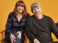 Bryce Dallas Howard and Ron Howard on the set of Dads