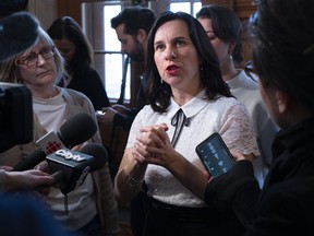 Montreal mayor Valerie Plante responds to questions during a news conference at City Hall in Montreal on Wednesday, March 20, 2019. Montreal's mayor is promising change after a report found the city has neglected the fight against racism and failed to recognize the systemic nature of discrimination.