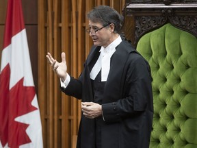 Speaker of the House of Commons Anthony Rota rises in the House of Commons, Wednesday, May 13, 2020 in Ottawa.