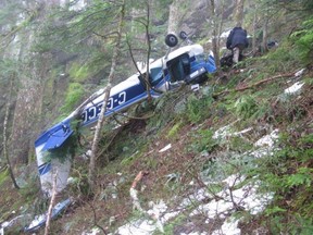 An investigation into a fatal plane crash north of Tofino, B.C., last December has raised potential safety issues for other pilots. The crash site is seen in a Feb. 12, 2020, handout photo.