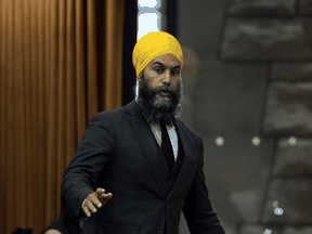 NDP Leader Jagmeet Singh rises to respond to the committee chair's request that he apologize after calling another MP a racist, in the House of Commons on June 17, 2020.