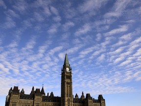 Parliament Hill is shown in Ottawa on March 11, 2020. Auditor General Karen Hogan says she is asking the government for more money because of the unprecedented demands of the COVID-19 pandemic. Hogan is putting the government on notice during her first appearance before the House of Commons finance committee since she was appointed. Hogan noted that her predecessor, interim auditor general Sylvain Ricard, asked for an additional $10.8 million in February. But she says given the reality of the current pandemic, her department will need more than that.