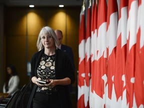 Minister of Health Patty Hajdu arrives to a press conference on Parliament Hill during the COVID-19 pandemic in Ottawa on Thursday, June 4, 2020.