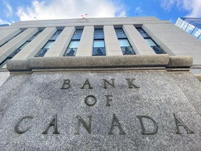 The Bank of Canada building is seen in Ottawa, Wednesday, April 15, 2020. The Bank of Canada is expected to keep its key interest rate unchanged this morning on the first day of governor Tiff Macklem's tenure.