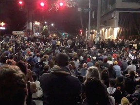 Protesters gather as they established what they call an autonomous zone while continuing to demonstrate against racial inequality and call for defunding of Seattle police, in Seattle, Washington, U.S., June 11, 2020.