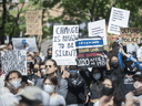 An anti-racism protest in Montreal on June 7, 2020.