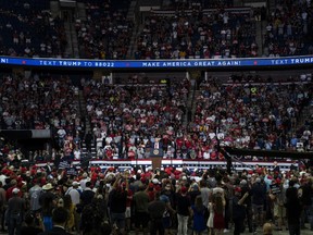 U.S. President Donald Trump speaks during a rally in Tulsa, Oklahoma, U.S., on Saturday, June 20, 2020.