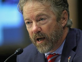 U.S. Sen. Rand Paul (R-KY) participates in the Senate Committee for Health, Education, Labor, and Pensions hearing on the coronavirus disease (COVID-19) response, in Washington, U.S., May 12, 2020. Win McNamee/Pool via REUTERS ORG XMIT: WAS10036