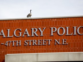 The Calgary Police Service headquarters in Calgary, Alta., Thursday, April 9, 2020, amid a worldwide COVID-19 pandemic.