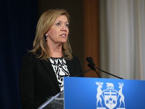 Health Minister Christine Elliott speaks at the daily press briefing at Queens Park in Toronto on Tuesday, June 2, 2020.