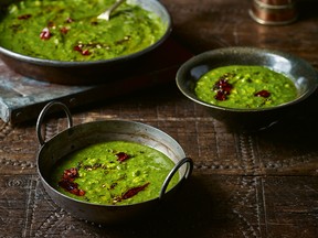 Spinach and coconut dal