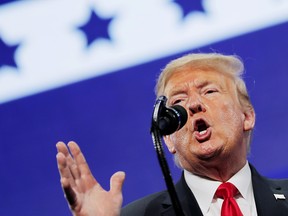 U.S. President Donald Trump delivers an "Address to Young Americans" at the Dream City Church in Phoenix, Ariz., on June 23, 2020.