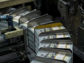 New US$100 bills are produced at the U.S. Bureau of Engraving and Printing's Western Currency Facility in Fort Worth, Texas, in 2013.