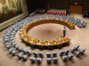 The United Nations Security Council in New York.