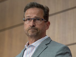 Bloc Quebecois Leader Yves-Francois Blanchet is seen during a news conference, Tuesday, July 14, 2020 in Ottawa.