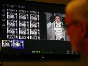 Facial recognition software used by the Calgary Police Service is demonstrated in 2014.