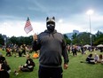 A man who wished to remain anonymous is seen in the Capitol Hill Autonomous Zone (CHAZ) (later named the Capital Hill organized Protest, CHOP) in Seattle, Wash., on June 12, 2020.