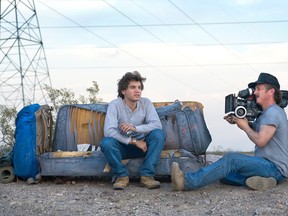 Sean Penn directs Emile Hirsch (who plays Chris McCandless) in Into the Wild.  Photo by  For Katherine Monk (CanWest) story