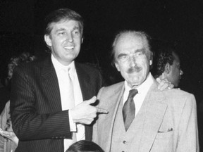 Donald Trump with his father, Fred Trump.