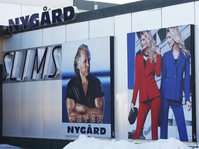 A Nygard store in Winnipeg is shown on Wednesday, February 26, 2020. A Canadian fashion mogul is asking an American court to dismiss a class-action lawsuit alleging he sexually assaulted dozens of women.