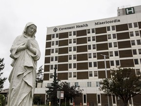 The Misericordia Community Hospital is shown in Edmonton Alta, on Wednesday July 8, 2020. Three more patients linked to a COVID-19 outbreak at an Edmonton hospital have died. Alberta Health Minister Tyler Shandro reported the deaths at the Misericordia Community Hospital in a statement on Twitter.THE CANADIAN PRESS/Jason Franson