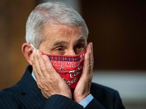 Dr. Anthony Fauci, director of the National Institute for Allergy and Infectious Diseases,  prepares to testify on June 30, 2020 before a Senate committee on Capitol Hill in Washington DC on June 30, 2020.