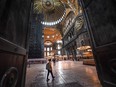 People visit the Hagia Sophia museum in Istanbul, on July 10, 2020.