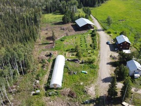 A farm near Dawson City, Yukon, is shown in this undated handout photo. Chief Simon Mervyn of Na-Cho Nyak Dun First Nation said the effects of climate change on Yukon's food supply were top of mind when his community resolved to purchase farm land and infrastructure near their nation about 230 kilometres east of Dawson City.