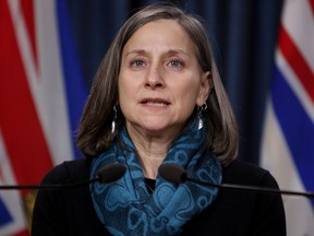 Chief Coroner Lisa Lapointe provides an update on illicit drug toxicity deaths in the province during a press conference at B.C. Legislature in Victoria, B.C., on Monday, February 24, 2020. Another record for monthly overdose deaths related to illicit drugs has been set in British Columbia.