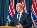 B.C. Premier John Horgan. His province saw its worst ever month for overdose deaths in June, with 175 deaths.