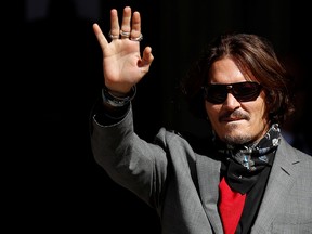 Actor Johnny Depp arrives to the High Court in London, Britain, July 21, 2020.
