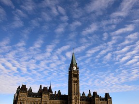 Parliament Hill is seen in Ottawa on March 11, 2020. The government has turned down auditor general Karen Hogan's request for additional funding to deal with the unprecedented demands of the COVID-19 pandemic.